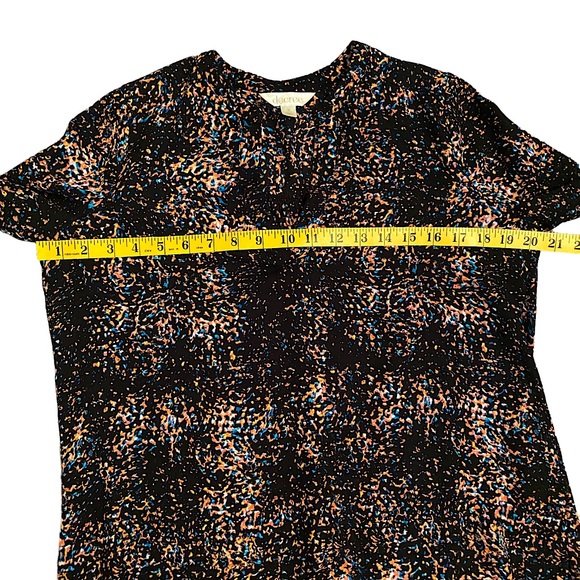 DECREE | LONG ARTSY PAINT SPLATTER V NECK BLOUSE SZ S - Picture 11 of 16